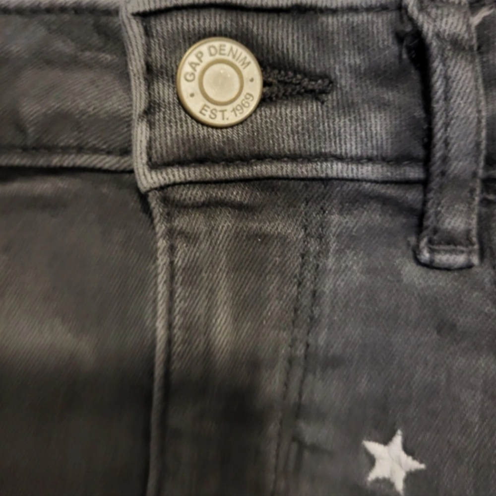 GAP Girls Denim Midi Star Graphic Short Size:10(Slim) - Picture 3 of 6